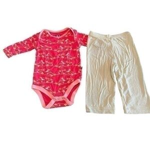 Kickee Pants Longsleeve Bodysuit Pants Bamboo 0-3 months baby